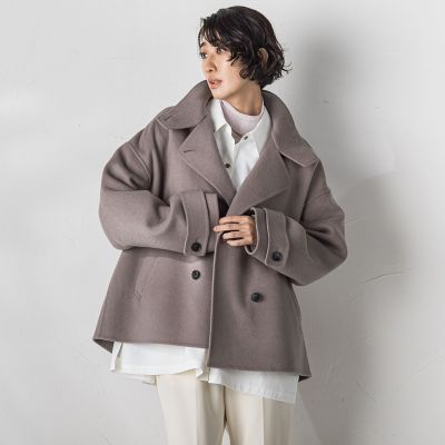 大きいサイズ】両面シャルムリバーショート丈コート | la.f (Women