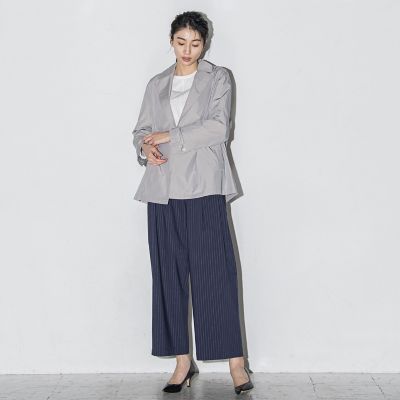 【大きいサイズ】メモリータフタショート丈ライトアウター≪洗濯機で洗える≫