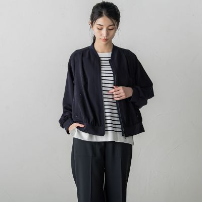 【大きいサイズ】フィネスボイルシアーブルゾン≪洗濯機で洗える≫