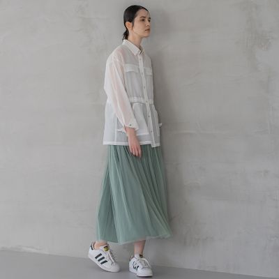 【大きいサイズ】シアーシャツジャケット≪洗濯機で洗える≫
