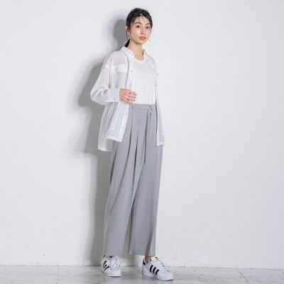 【大きいサイズ】シアーシャツジャケット≪洗濯機で洗える≫