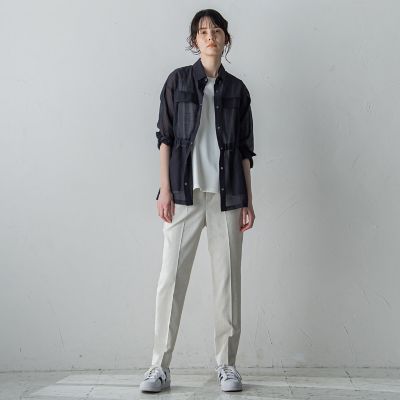 【大きいサイズ】シアーシャツジャケット≪洗濯機で洗える≫