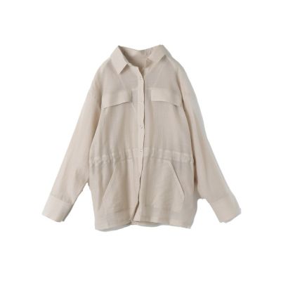【大きいサイズ】シアーシャツジャケット≪洗濯機で洗える≫