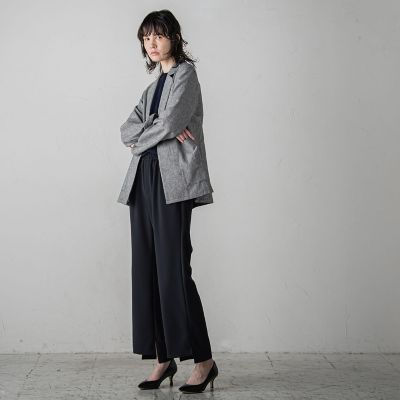 【大きいサイズ】リネンクラッシックジャケット≪手洗い可能／セットアップ対応≫
