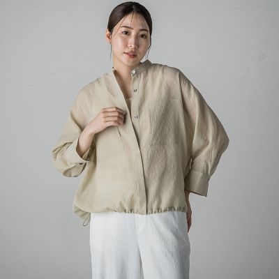 【大きいサイズ】アンティークガーゼジャケット≪洗濯機で洗える≫