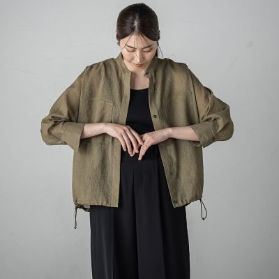 【大きいサイズ】アンティークガーゼジャケット≪洗濯機で洗える≫