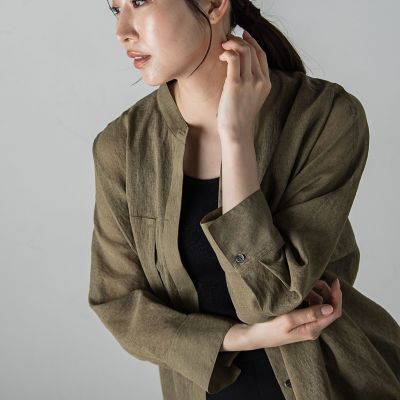 【大きいサイズ】アンティークガーゼジャケット≪洗濯機で洗える≫