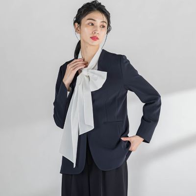 ＜la.f...（Women/大きいサイズ）＞【大きいサイズ】ダブルクロスジャケット≪手洗い可能≫