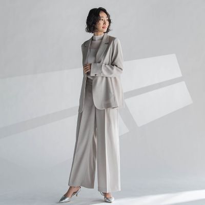 【大きいサイズ】麻調テーラードジャケット≪手洗い可能≫