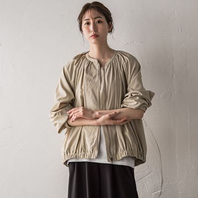 【大きいサイズ】【ｂｉｙｏｒｉ】”着映えと軽さ”華やぎギャザーブルゾン≪手洗い可能≫