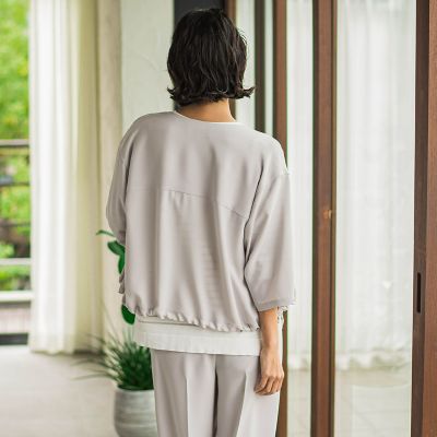 【大きいサイズ】”シワレス”ジップアップブルゾン≪洗濯機で洗える≫