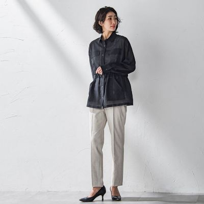 シアージャケット　チャコールグレー　ポケット付 シアージャケット チャコールグレー ポケット付 シアージャケット