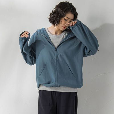 【大きいサイズ】梅雨時期も安心、撥水パーカー≪洗濯機で洗える≫