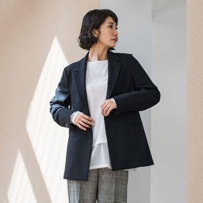 大きいサイズ】ピクシエスタテーラードジャケット≪手洗い可能