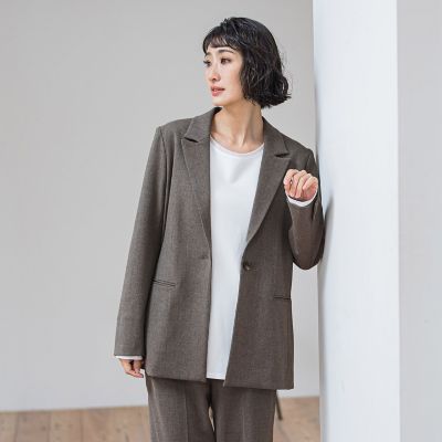 ＜la.f...（Women/大きいサイズ）＞【大きいサイズ】ピクシエスタテーラードジャケット≪手洗い可能≫