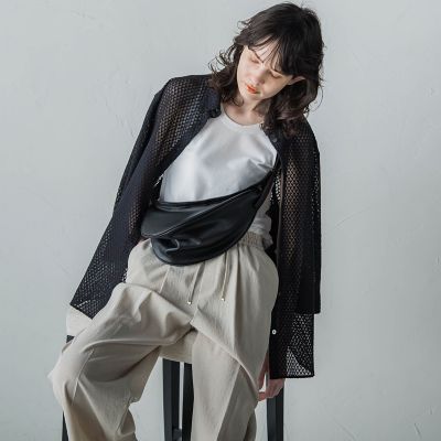 【大きいサイズ】格子レースシャツ≪洗濯機で洗える≫