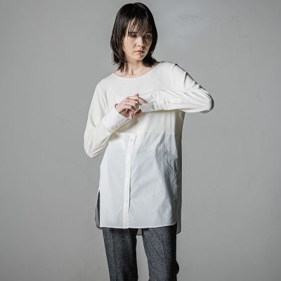 【大きいサイズ】レイヤードの味方サクラウォーム起毛ベアテンカットソー≪洗濯機で洗える／吸湿発熱性≫