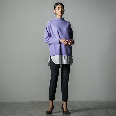 【大きいサイズ】レイヤードの味方サクラウォーム起毛ベアテンカットソー≪洗濯機で洗える／吸湿発熱性≫