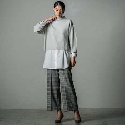 【大きいサイズ】レイヤードの味方サクラウォーム起毛ベアテンカットソー≪洗濯機で洗える／吸湿発熱性≫