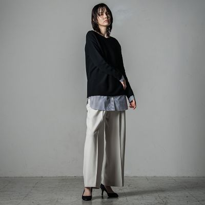 【大きいサイズ】レイヤードの味方サクラウォーム起毛ベアテンカットソー≪洗濯機で洗える／吸湿発熱性≫