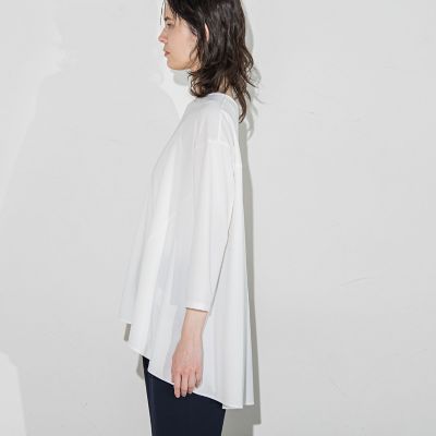 【大きいサイズ】フレアシルエットカットソー≪洗濯機で洗える≫