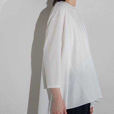 【大きいサイズ】フレアシルエットカットソー≪洗濯機で洗える≫