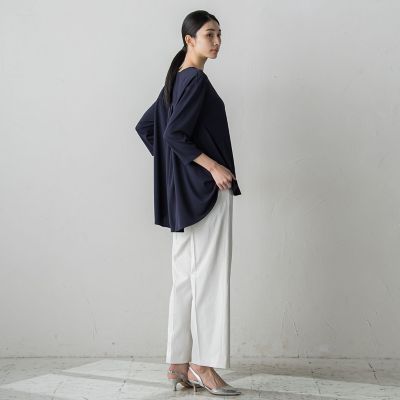 【大きいサイズ】フレアシルエットカットソー≪洗濯機で洗える≫