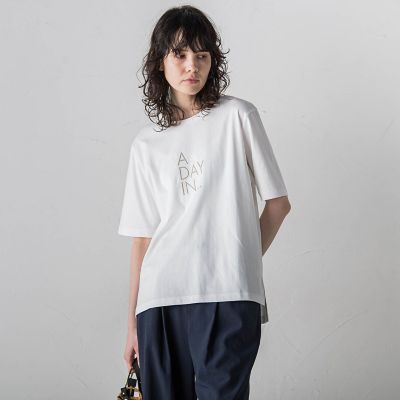 【大きいサイズ】刺しゅうコンパクトＴシャツ≪洗濯機で洗える≫