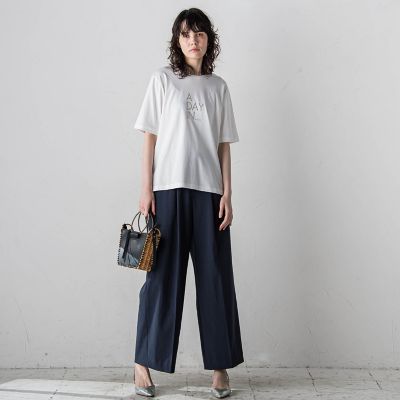 【大きいサイズ】刺しゅうコンパクトＴシャツ≪洗濯機で洗える≫