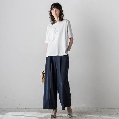 【大きいサイズ】刺しゅうコンパクトＴシャツ≪洗濯機で洗える≫