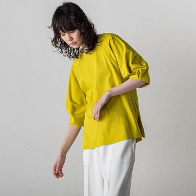【大きいサイズ】袖コンシャススムースカットソー≪洗濯機で洗える／接触冷感／紫外線防止≫