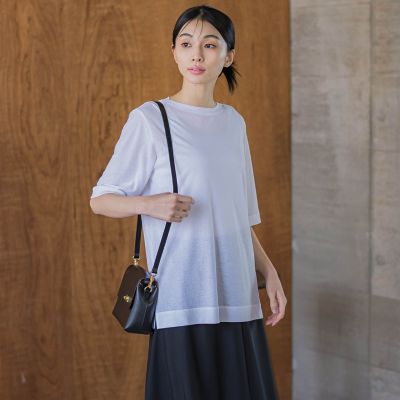 ＜la.f...（Women/大きいサイズ）＞【大きいサイズ】シアーＴシャツ≪洗濯機で洗える≫