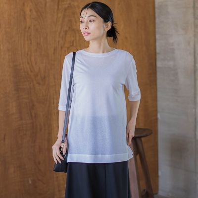 【大きいサイズ】シアーＴシャツ≪洗濯機で洗える≫