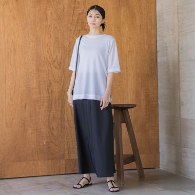 【大きいサイズ】シアーＴシャツ≪洗濯機で洗える≫