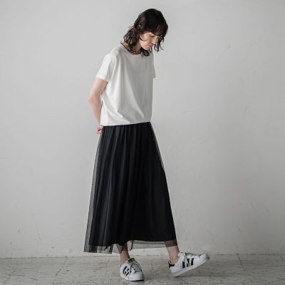 【大きいサイズ】マシュマロポンチカットソー≪洗濯機で洗える≫
