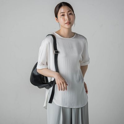 【大きいサイズ】パーフェクトベアスムースカットソー≪洗濯機で洗える≫