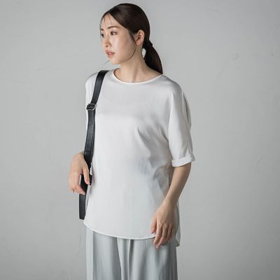 【大きいサイズ】パーフェクトベアスムースカットソー≪洗濯機で洗える≫