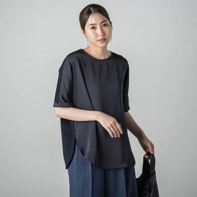 【大きいサイズ】パーフェクトベアスムースカットソー≪洗濯機で洗える≫