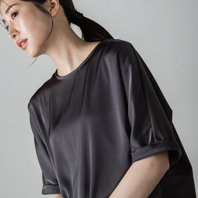【大きいサイズ】パーフェクトベアスムースカットソー≪洗濯機で洗える≫