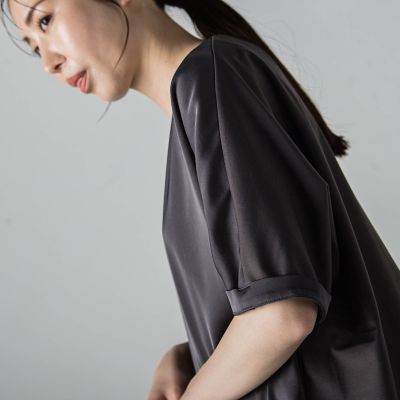 【大きいサイズ】パーフェクトベアスムースカットソー≪洗濯機で洗える≫