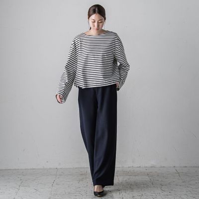 【大きいサイズ】ワイドスリーブボーダーカットソー≪洗濯機で洗える／吸水速乾／紫外線防止≫