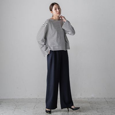 【大きいサイズ】ワイドスリーブボーダーカットソー≪洗濯機で洗える／吸水速乾／紫外線防止≫