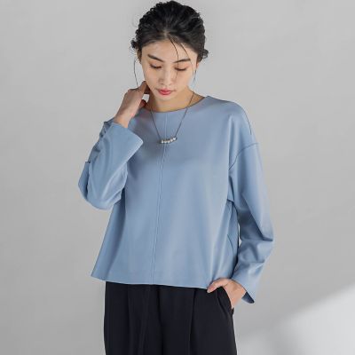 la.f...（Women/大きいサイズ）/ラ　エフ L （大きいサイズ） 【大きいサイズ】パーフェクトジャージカットソー≪洗濯機で洗える≫