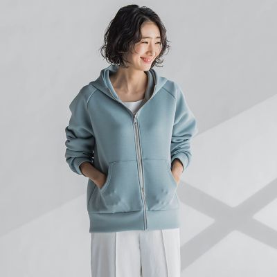 【大きいサイズ】ダブルジップパーカー≪洗濯機で洗える≫