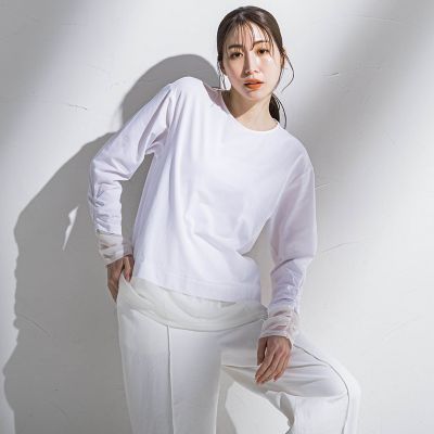 ラエフ（la．f．．．）/【大きいサイズ】シアードッキングカットソー≪洗濯機で洗える≫ 大きいサイズ】シアードッキングカットソー≪洗濯機で洗える≫ | la.f