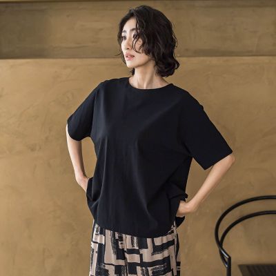【大きいサイズ】バックフレアカットソー≪洗濯機で洗える≫