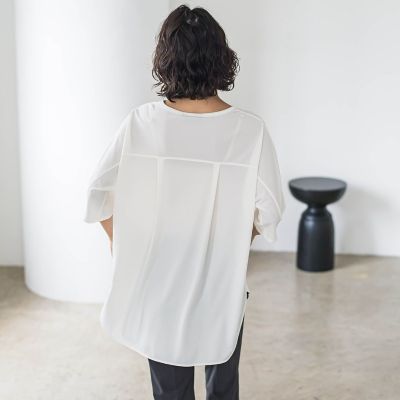 【大きいサイズ】【ｂｉｙｏｒｉ】“ブラウスのような”万能Ｔシャツ≪洗濯機で洗える≫