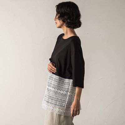 【大きいサイズ】【ｂｉｙｏｒｉ】”裾に咲くレース”日常がさりげなくときめきくカットソー≪洗濯機で洗える≫