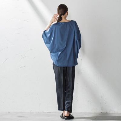 【大きいサイズ】ハリプルジャージカットソー≪洗濯機で洗える≫