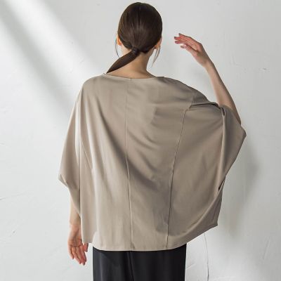 【大きいサイズ】ハリプルジャージカットソー≪洗濯機で洗える≫